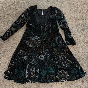 Free People velvet mini dress